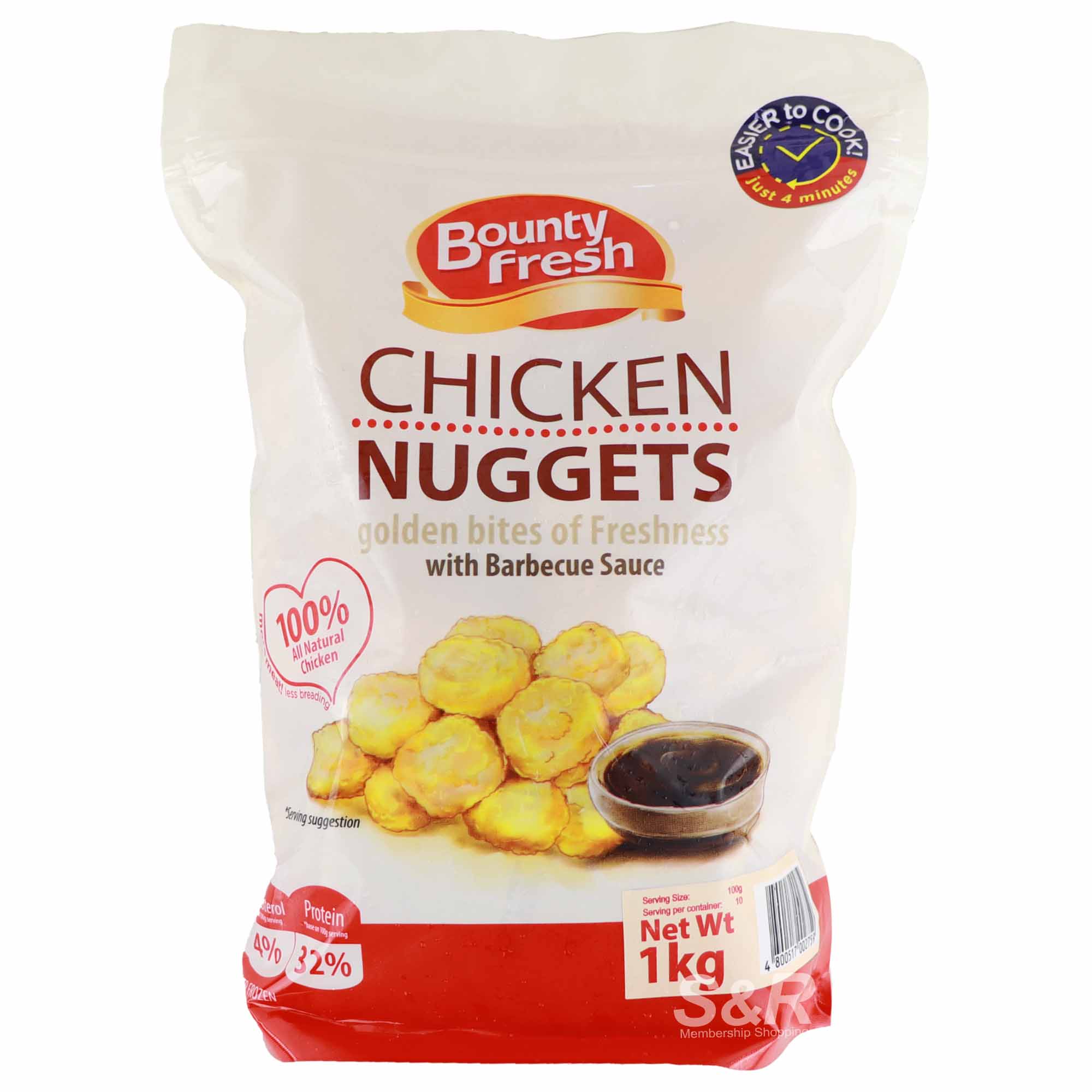 Bountry Fresh Chicken Nuggets with Barbeque Sauce 1kg